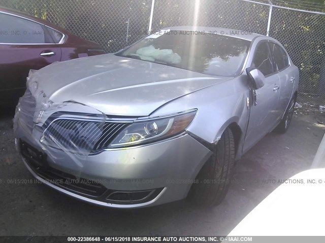 1LNHL9EK5EG608311 - 2014 LINCOLN MKS SILVER photo 2