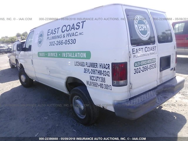 1FTNE24L95HB45005 - 2005 FORD ECONOLINE E250 VAN WHITE photo 3