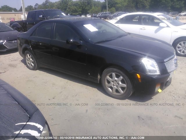 1G6DM57T570109831 - 2007 CADILLAC CTS BLACK photo 1