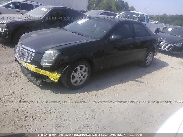 1G6DM57T570109831 - 2007 CADILLAC CTS BLACK photo 2