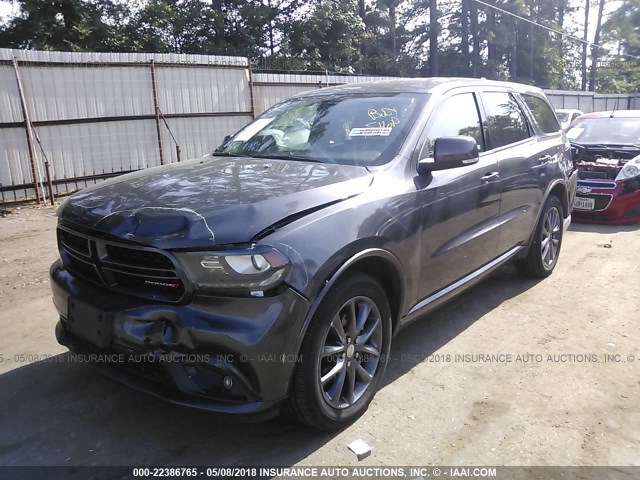 1C4RDJDG4JC160522 - 2018 DODGE DURANGO GT GRAY photo 2