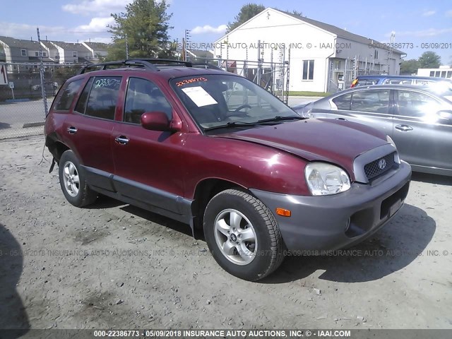 KM8SC73E15U990197 - 2005 HYUNDAI SANTA FE GLS/LX BURGUNDY photo 1