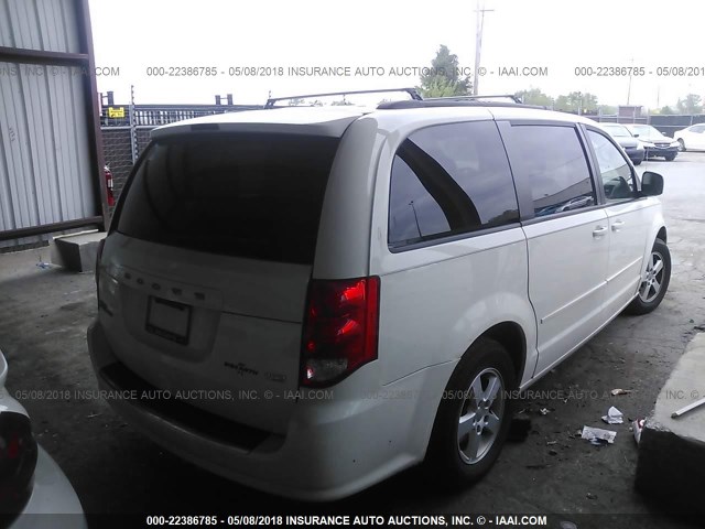 2C4RDGCG8CR405868 - 2012 DODGE GRAND CARAVAN SXT WHITE photo 4