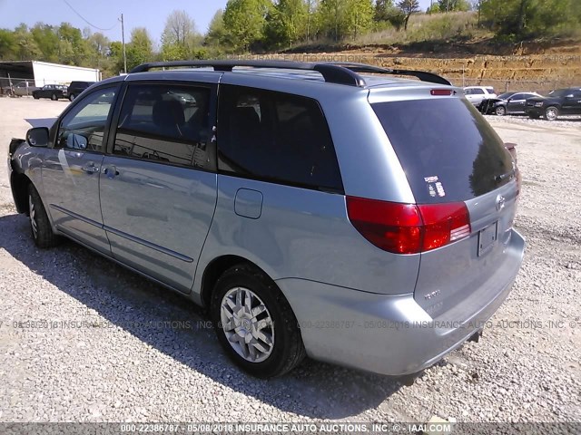 5TDZA23C25S354399 - 2005 TOYOTA SIENNA CE/LE BLUE photo 3