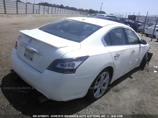 1N4AA5AP2CC852160 - 2012 NISSAN MAXIMA S/SV WHITE photo 4