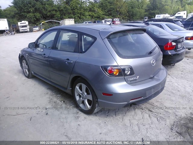 JM1BK343X41211246 - 2004 MAZDA 3 HATCHBACK GRAY photo 3
