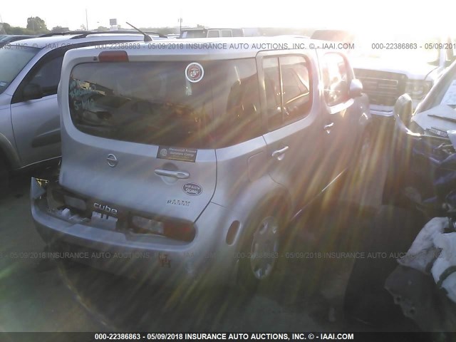 JN8AZ2KRXAT154074 - 2010 NISSAN CUBE S/SL/KROM SILVER photo 4