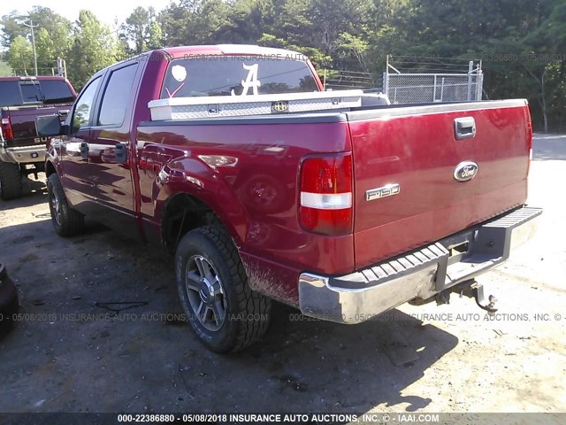 1FTPW14V07FB89703 - 2007 FORD F150 SUPERCREW BURGUNDY photo 3