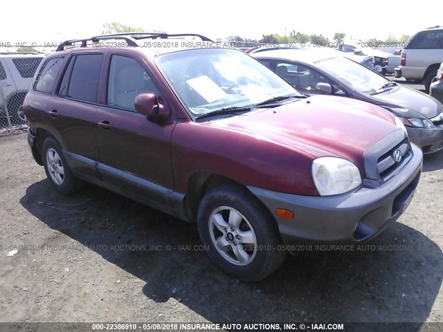 KM8SC73E25U005745 - 2005 HYUNDAI SANTA FE GLS/LX MAROON photo 1