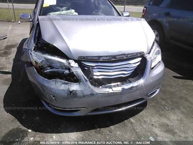 1C3CCBCG8DN575324 - 2013 CHRYSLER 200 LIMITED SILVER photo 6