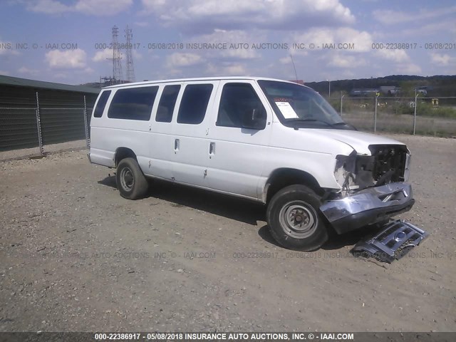 1FBSS31L08DB47568 - 2008 FORD ECONOLINE E350 SUPER DUTY WAGON WHITE photo 1