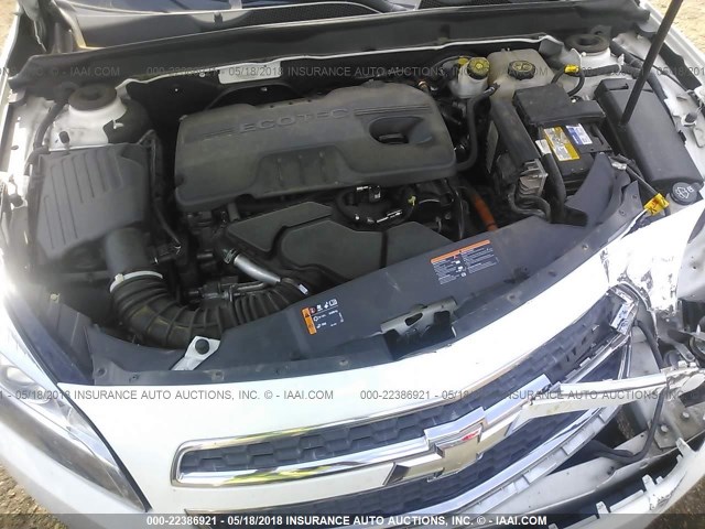 1G11D5RR3DF110012 - 2013 CHEVROLET MALIBU 1LT WHITE photo 10