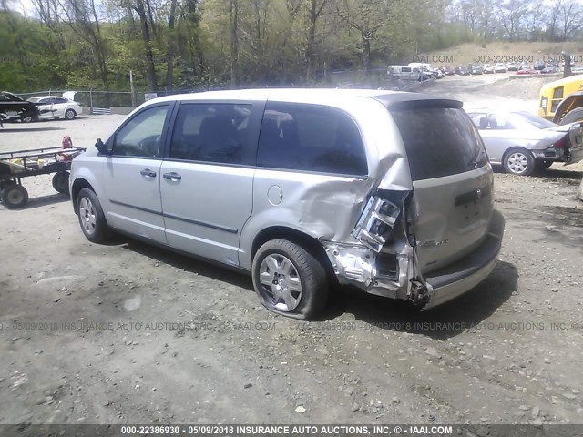 2D8HN44H48R151003 - 2008 DODGE GRAND CARAVAN SE SILVER photo 3