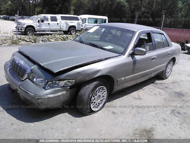 2MEFM74W51X645380 - 2001 MERCURY GRAND MARQUIS GS GRAY photo 2