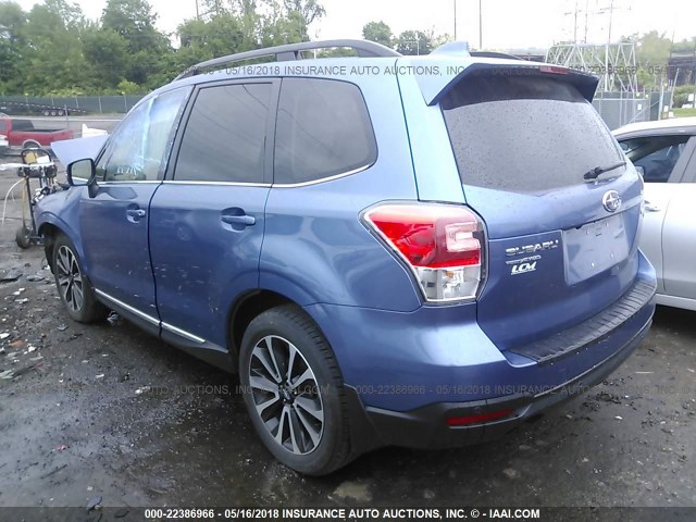 JF2SJGWC0HH426608 - 2017 SUBARU FORESTER 2.0XT TOURING BLUE photo 3