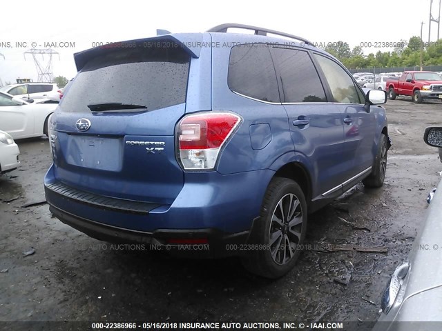 JF2SJGWC0HH426608 - 2017 SUBARU FORESTER 2.0XT TOURING BLUE photo 4