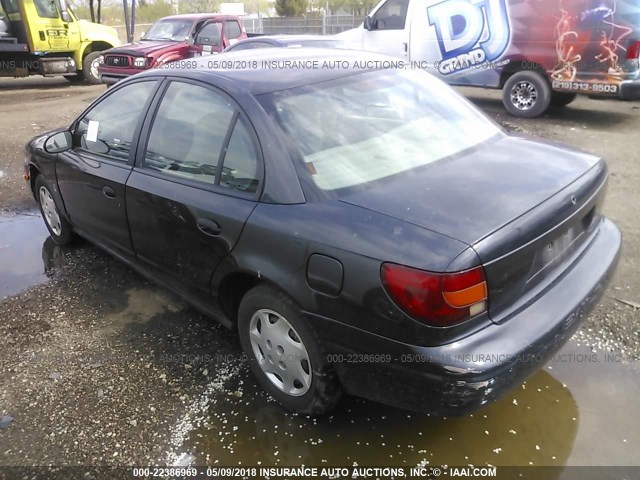 1G8ZH52842Z175053 - 2002 SATURN SL1 BLACK photo 3