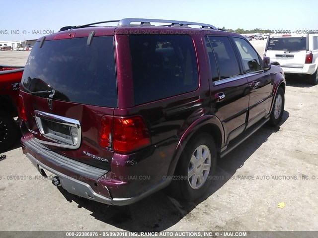 5LMFU27R44LJ28480 - 2004 LINCOLN NAVIGATOR BURGUNDY photo 4