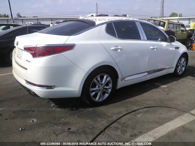 5XXGN4A71DG127881 - 2013 KIA OPTIMA EX WHITE photo 4