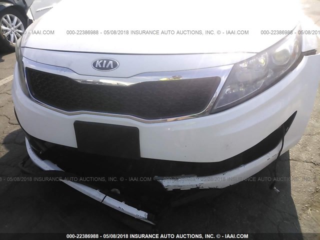 5XXGN4A71DG127881 - 2013 KIA OPTIMA EX WHITE photo 6