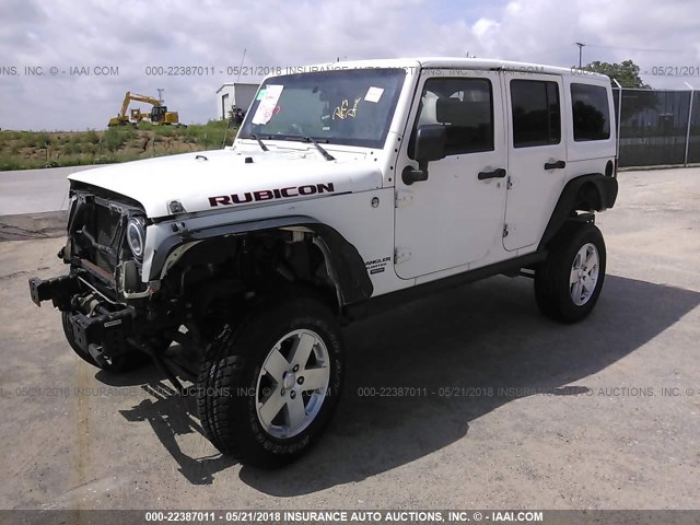 1J4GA69138L508705 - 2008 JEEP WRANGLER UNLIMITE RUBICON WHITE photo 2