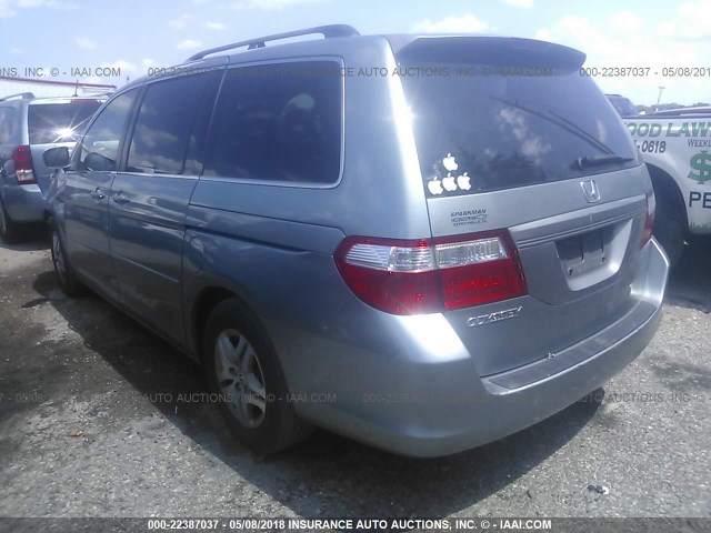 5FNRL386X6B025801 - 2006 HONDA ODYSSEY EXL ღია ლურჯი ფოტო 3