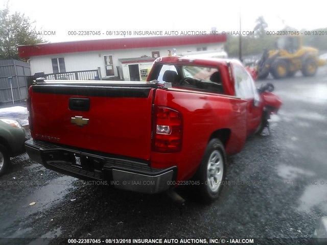 1GCEC14X59Z100162 - 2009 CHEVROLET SILVERADO C1500 RED photo 4