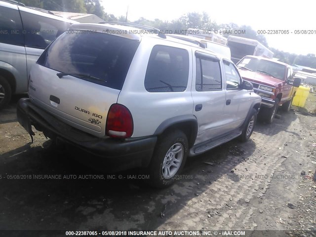 1D4HR38N53F514361 - 2003 DODGE DURANGO SPORT SILVER photo 4