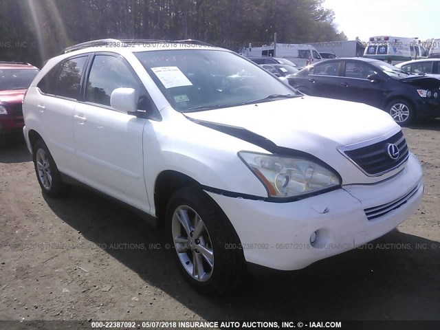 JTJGW31U760001958 - 2006 LEXUS RX 400 WHITE photo 1