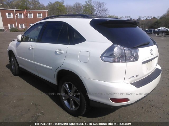 JTJGW31U760001958 - 2006 LEXUS RX 400 WHITE photo 3