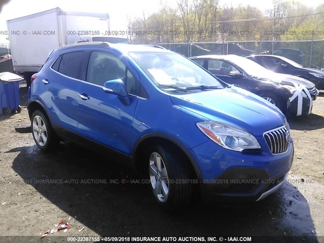 KL4CJESB3FB248840 - 2015 BUICK ENCORE BLUE photo 1