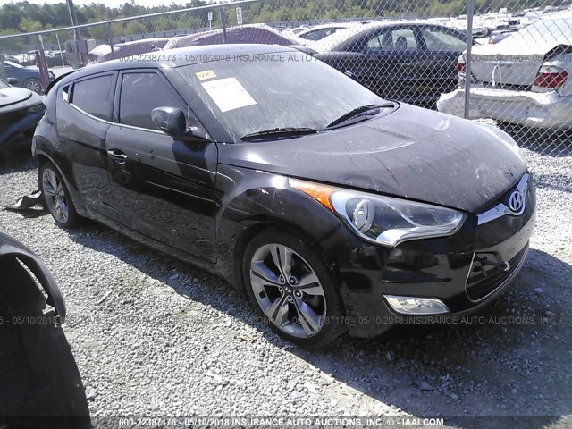 KMHTC6AD9DU109737 - 2013 HYUNDAI VELOSTER BLACK photo 1