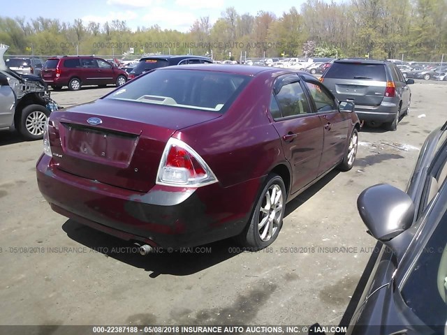 3FAHP06Z07R101320 - 2007 FORD FUSION S RED photo 4