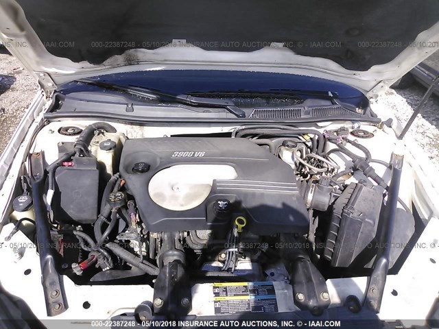 2G1WC581969312109 - 2006 CHEVROLET IMPALA LT WHITE photo 10