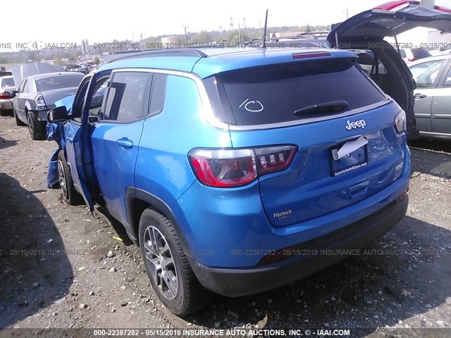 3C4NJCBB5JT226705 - 2018 JEEP COMPASS LATITUDE ლურჯი ფოტო 3