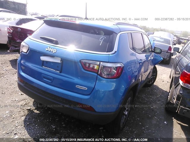 3C4NJCBB5JT226705 - 2018 JEEP COMPASS LATITUDE ლურჯი ფოტო 4