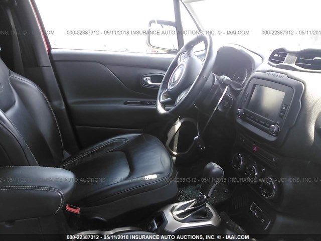 ZACCJADT5GPC53887 - 2016 JEEP RENEGADE LIMITED RED photo 5