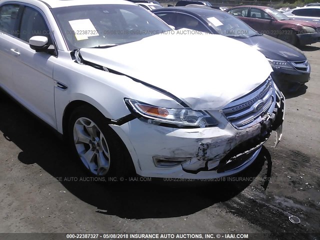 1FAHP2KT1BG100710 - 2011 FORD TAURUS SHO WHITE photo 6