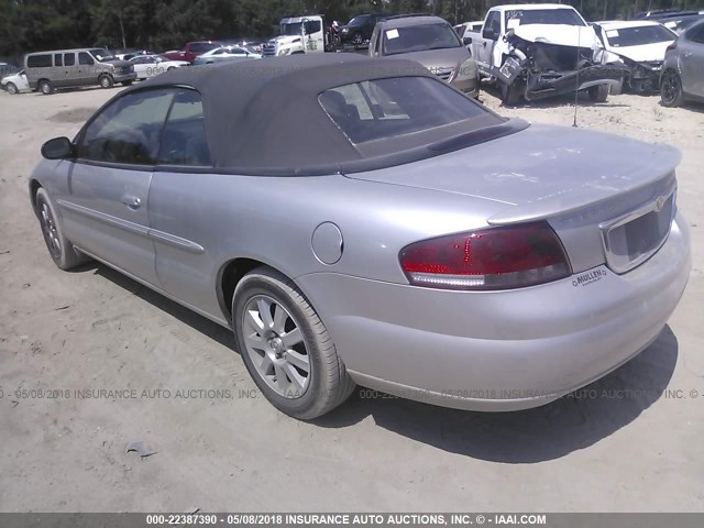 1C3EL75R04N127843 - 2004 CHRYSLER SEBRING GTC SILVER photo 3