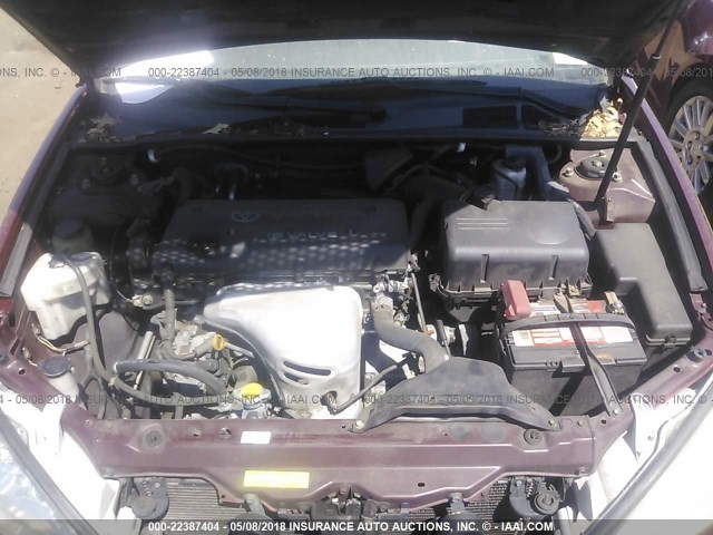 4T1BE32K34U350906 - 2004 TOYOTA CAMRY LE/XLE/SE 勃艮第红 照片 10