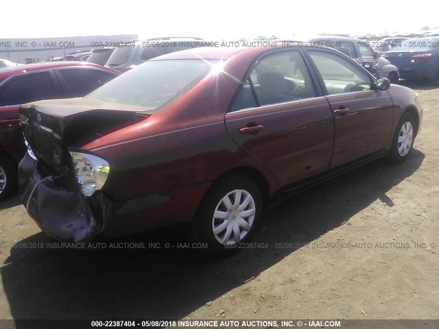 4T1BE32K34U350906 - 2004 TOYOTA CAMRY LE/XLE/SE 勃艮第红 照片 4