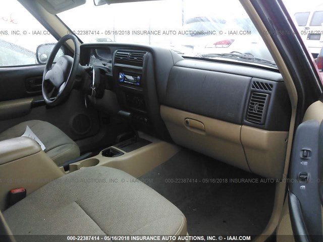 1J4FF68S8XL625010 - 1999 JEEP CHEROKEE SPORT/CLASSIC ბურგუნდია ფოტო 5