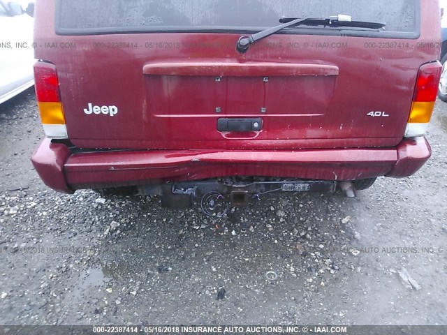 1J4FF68S8XL625010 - 1999 JEEP CHEROKEE SPORT/CLASSIC ბურგუნდია ფოტო 6