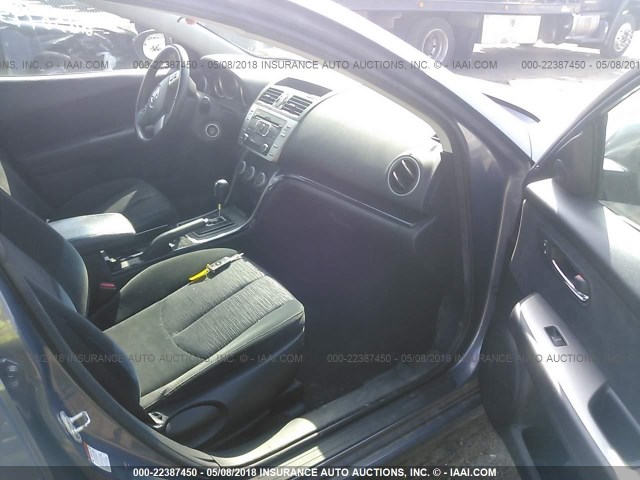 1YVHZ8CH8A5M48137 - 2010 MAZDA 6 I BLUE photo 5