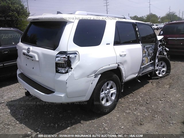 JTEBU5JR1G5310609 - 2016 TOYOTA 4RUNNER SR5 PREM/LTDL/TRAIL/TRD WHITE photo 4