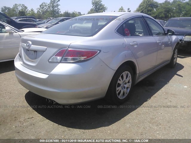 1YVHZ8BH5B5M22257 - 2011 MAZDA 6 I GRAY photo 4