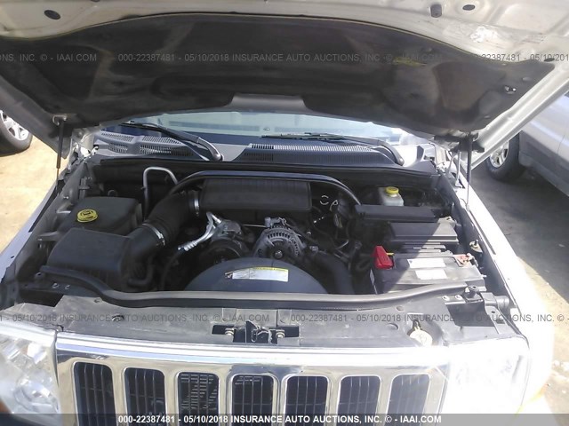 1J8HG48K67C685117 - 2007 JEEP COMMANDER 银色 照片 10