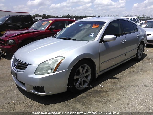 1N4BA41E28C819941 - 2008 NISSAN MAXIMA SE/SL SILVER photo 2