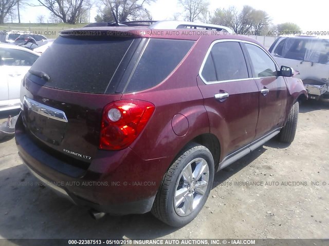 2CNFLGE57B6248007 - 2011 CHEVROLET EQUINOX LTZ RED photo 4