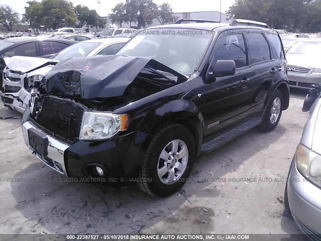 1FMCU94108KA45069 - 2008 FORD ESCAPE LIMITED BLACK photo 2